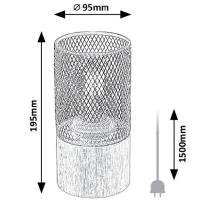 Rabalux - Stolná lampa 1xE27/25W/230V buk