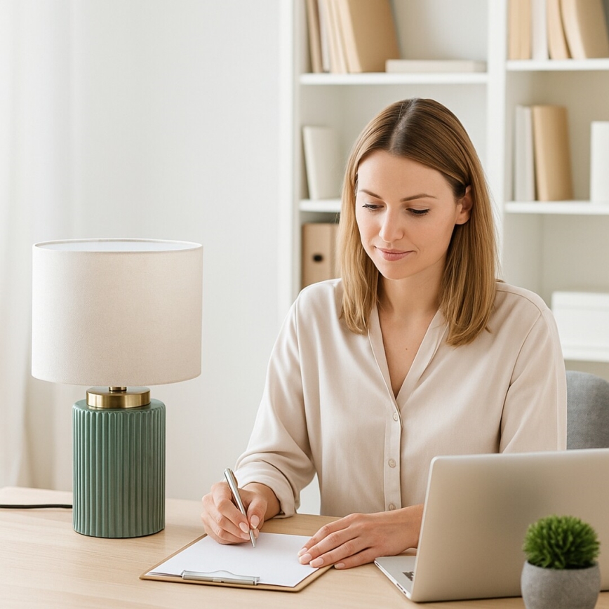 Rabalux - Stolová lampa 1xE14/40W/230V zelená