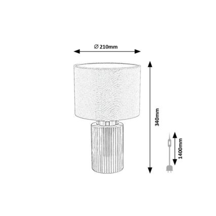 Rabalux - Stolová lampa 1xE14/40W/230V zelená