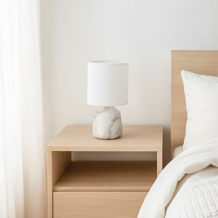 Rabalux - Stolná lampa 1xE14/40W/230V biela/mramorový dekor