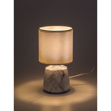 Rabalux - Stolná lampa 1xE14/40W/230V biela/mramorový dekor