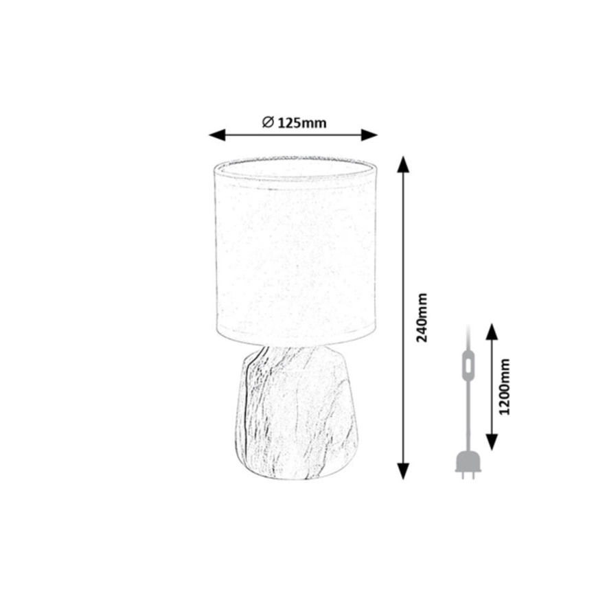 Rabalux - Stolná lampa 1xE14/40W/230V biela/mramorový dekor