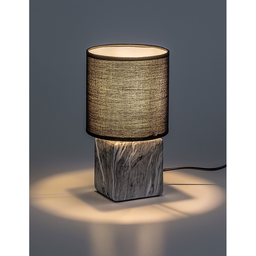 Rabalux - Stolná lampa 1xE14/40W/230V, čierna s mramorovým dekorom