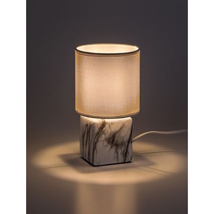 Rabalux - Stolná lampa 1xE14/40W/230V biela/mramorový dekor