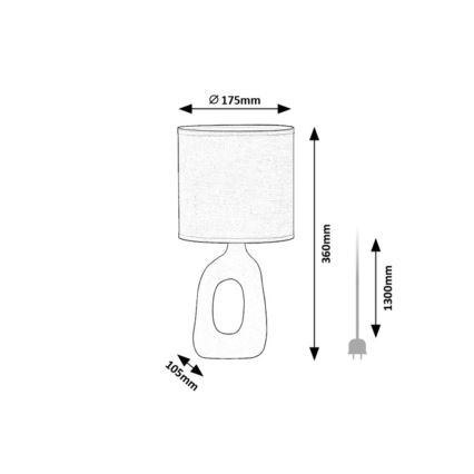 Rabalux - Stolová lampa 1xE14/40W/230V modrá