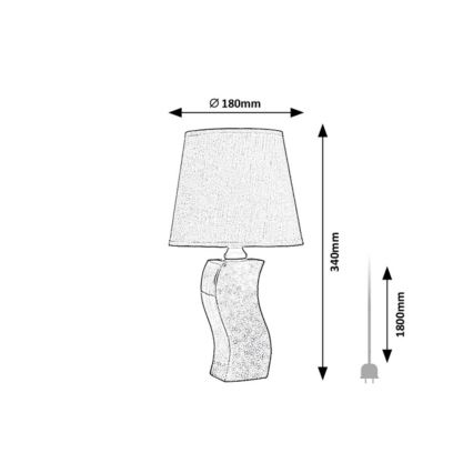 Rabalux - Stolná lampa 1xE14/40W/230V modrá