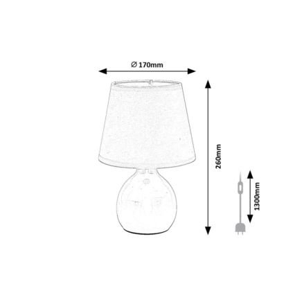 Rabalux - Stolná lampa 1xE14/40W/230V mätová