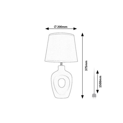 Rabalux - Stolná lampa 1xE14/25W/230V béžová