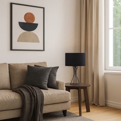 Rabalux - Stolná lampa 1xE27/40W/230V čierna