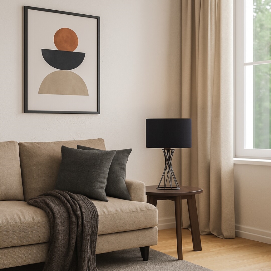 Rabalux - Stolná lampa 1xE27/40W/230V čierna