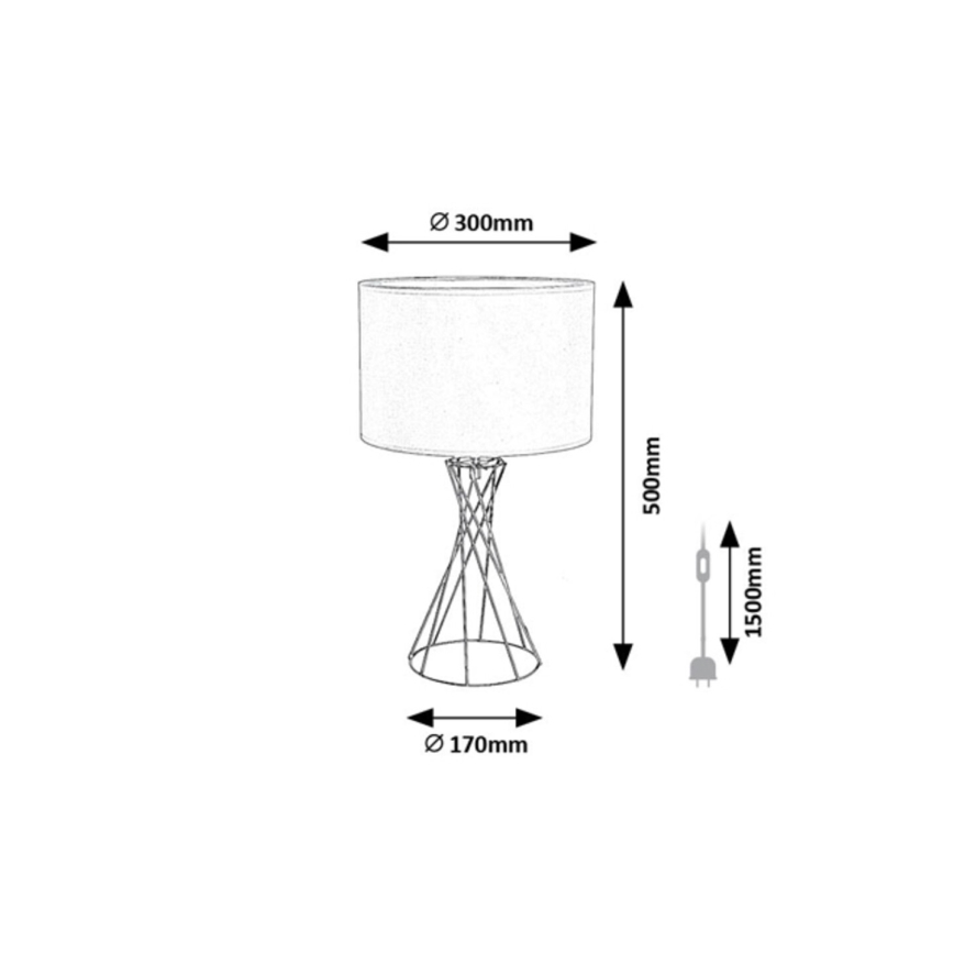 Rabalux - Stolná lampa 1xE27/40W/230V čierna