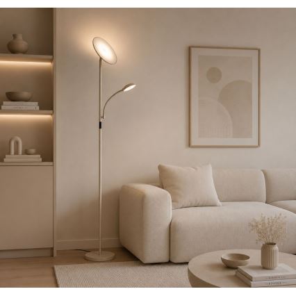 Rabalux - LED stmievateľná stojacia lampa LED/23W/230V 3000/4200/6500 béžová