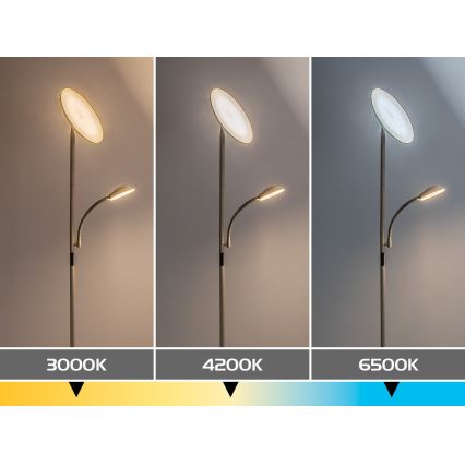 Rabalux - LED stmievateľná stojacia lampa LED/23W/230V 3000/4200/6500 béžová