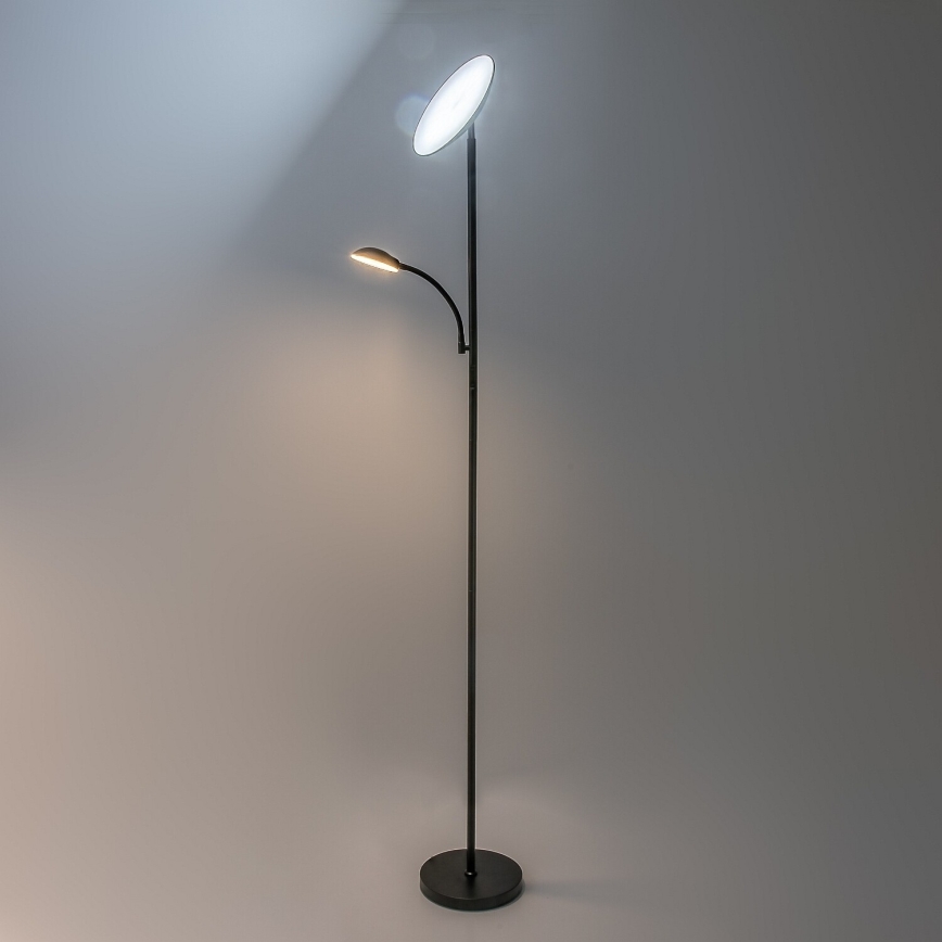 Rabalux - LED Stmievateľná stojacia lampa LED/23W/230V 3000/4200/6500 čierna