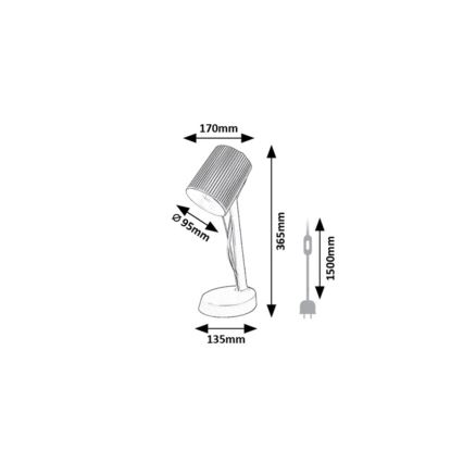 Rabalux - Stolná lampa 1xE14/11W/230V ružová