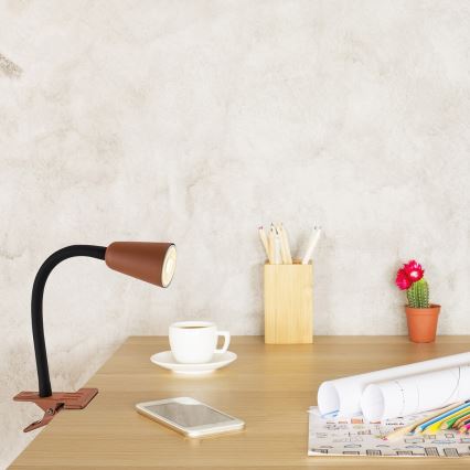 Rabalux - Stolná lampa s klipom 1xGU10/7W/230V oranžová