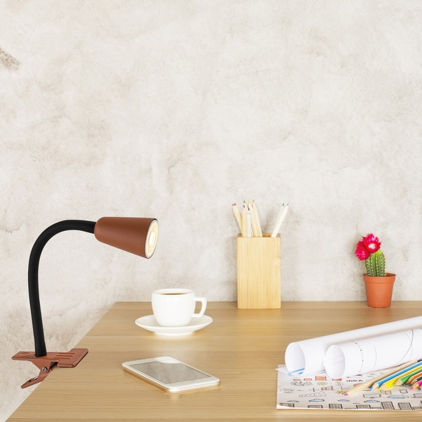 Rabalux - Stolná lampa s klipom 1xGU10/7W/230V oranžová