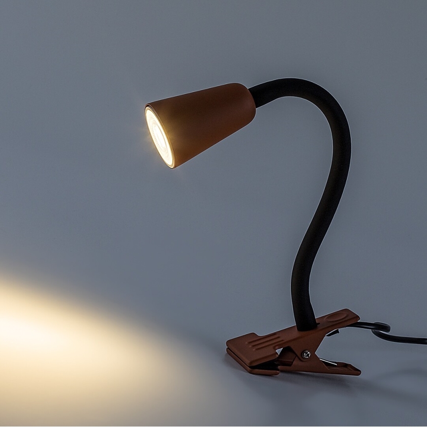 Rabalux - Stolná lampa s klipom 1xGU10/7W/230V oranžová