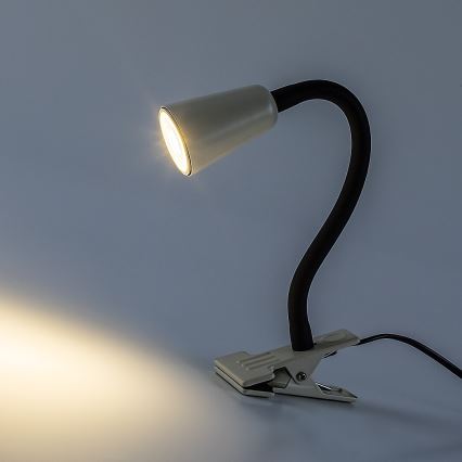 Rabalux - Stolná lampa s klipom 1xGU10/7W/230V krémová