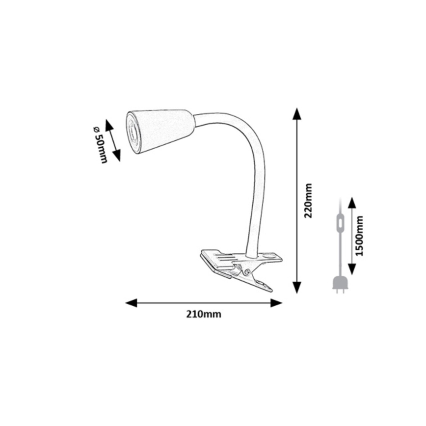 Rabalux - Stolná lampa s klipom 1xGU10/7W/230V krémová