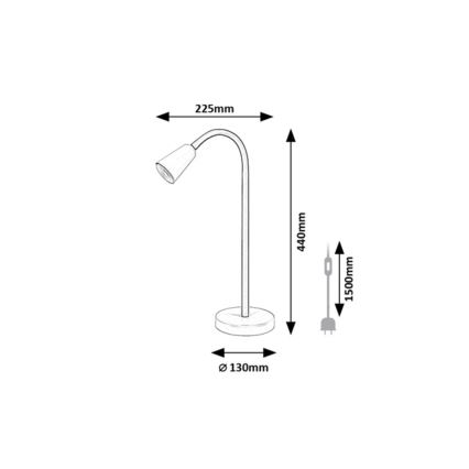 Rabalux - Stolová lampa 1xGU10/7W/230V khaki