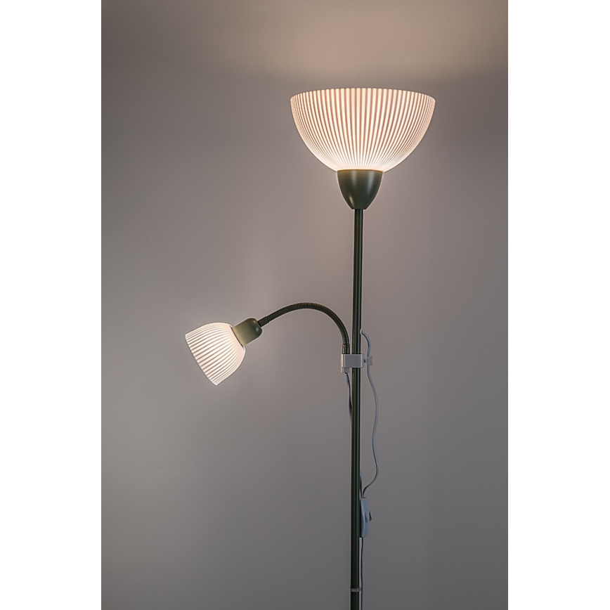 Rabalux - Stojaca lampa 1xE27/60W/230V + 1xE14/25W zelená