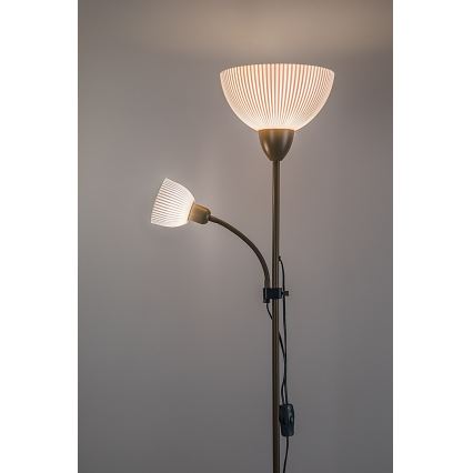 Rabalux - Stojacia lampa 1xE27/60W/230V + 1xE14/25W béžová