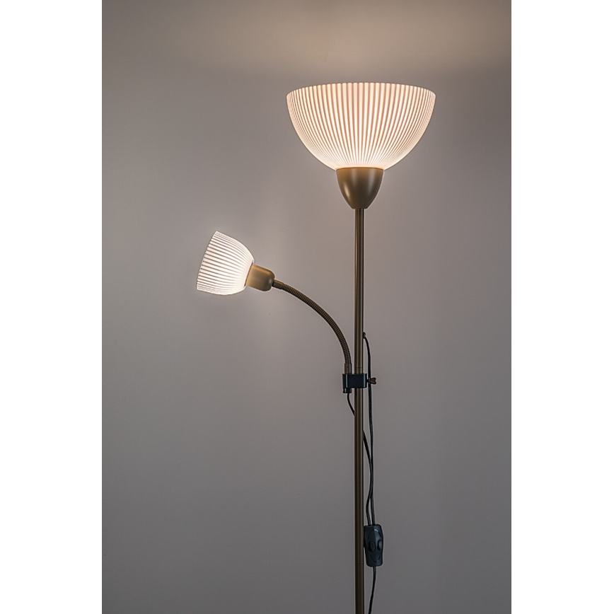 Rabalux - Stojacia lampa 1xE27/60W/230V + 1xE14/25W béžová