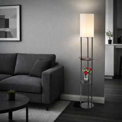 Rabalux - Stojacia lampa s policami 1xE27/40W/230V čierna