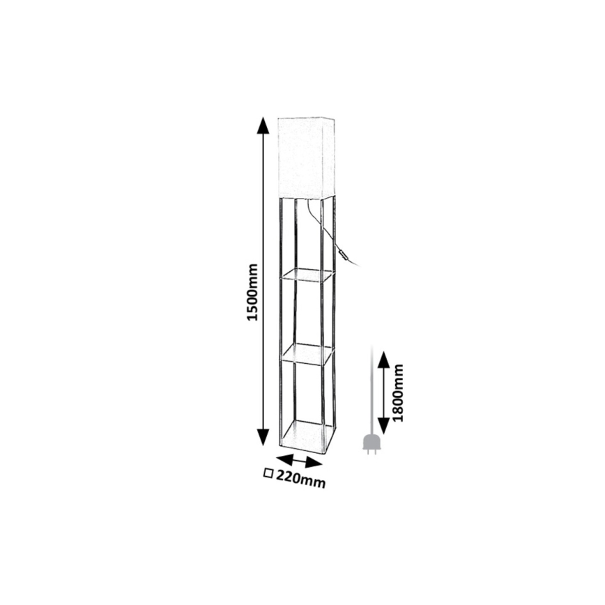 Rabalux - Stojacia lampa s poličkami 1xE27/40W/230V