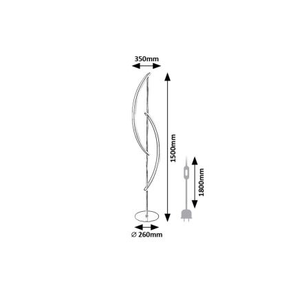 Rabalux - LED Stojacia lampa LED/30W/230V