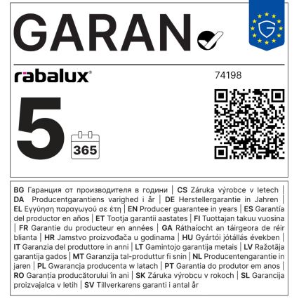 Rabalux - LED Stmievateľná dotyková stolná lampa s displejom LED/9W/230V 3000/4000/6500K