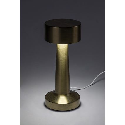 Rabalux - LED Nabíjacia dotyková stolná lampa LED/2,7W/5V 1200mAh 3000/4000/6000K zlatá
