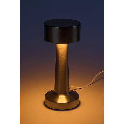 Rabalux - LED Nabíjacia dotyková stolná lampa LED/2,7W/5V 1200mAh 3000/4000/6000K zlatá