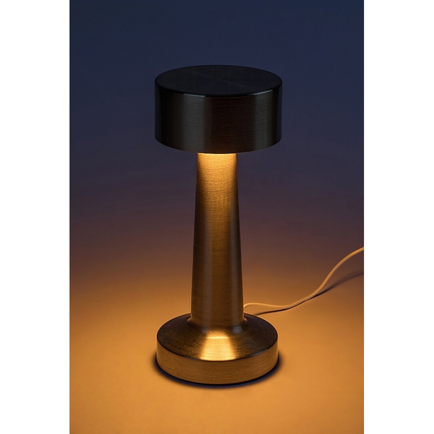 Rabalux - LED Nabíjacia dotyková stolná lampa LED/2,7W/5V 1200mAh 3000/4000/6000K zlatá
