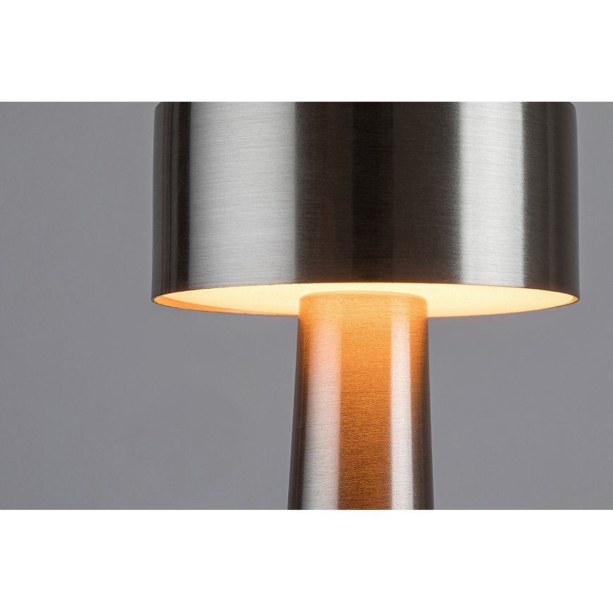Rabalux - LED Nabíjacia dotyková stolná lampa LED/2,7W/5V 1200mAh 3000/4000/6000K matný chróm