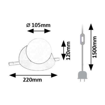 Rabalux - Stolná lampa 1xG9/5W/230V