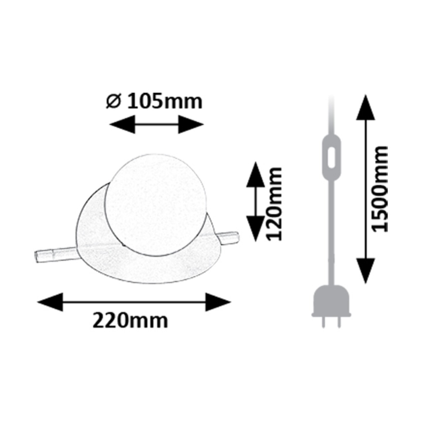 Rabalux - Stolná lampa 1xG9/5W/230V