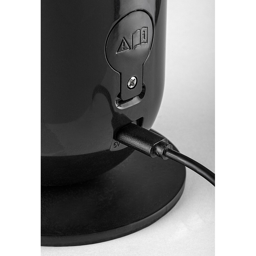 Rabalux - LED RGB Stmievateľná stolná lampa LED/5W/230V čierna