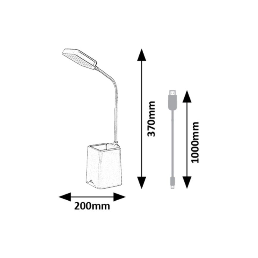 Rabalux - LED Stmievateľná stolná lampa LED/6W/230V 5000K modrá