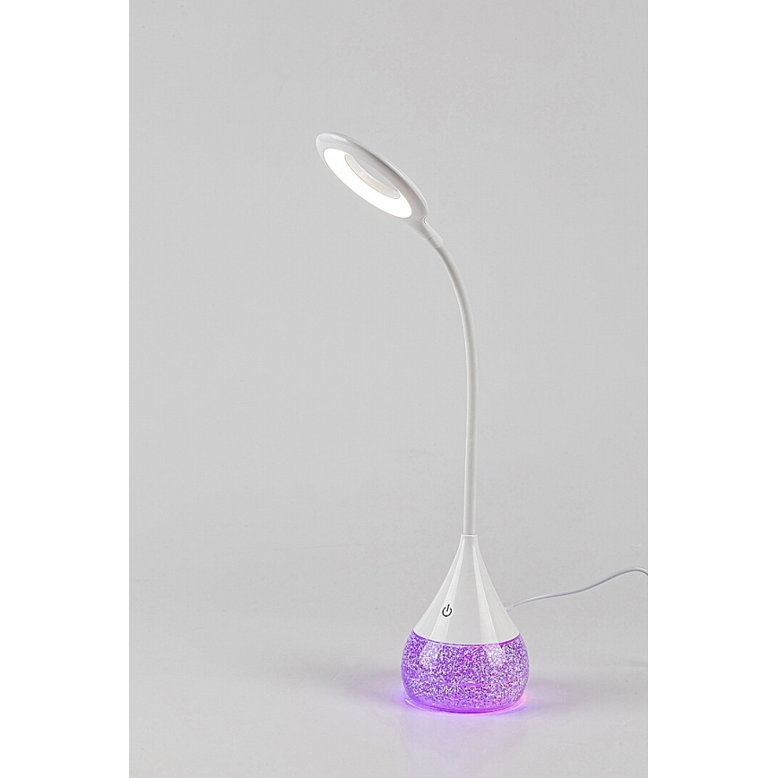 Rabalux - LED RGB Stmievateľná stolná lampa LED/4W/230V biela