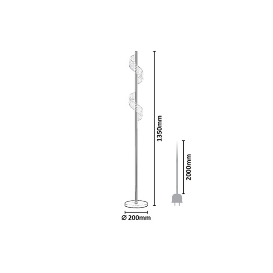 Rabalux - LED stmievateľná dotyková stojacia lampa LED/12W/230V 3000K