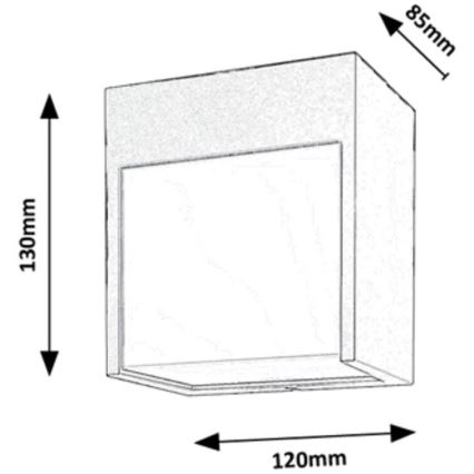 Rabalux - LED Vonkajšie nástenné svietidlo LED/12W/230V čierna IP54