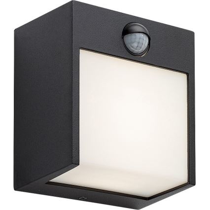 Rabalux - LED Vonkajšie nástenné svietidlo so senzorom LED/12W/230V čierna IP44