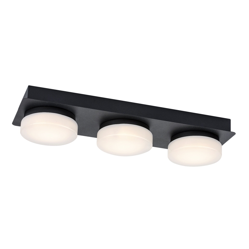Rabalux - LED Stropné kúpeľňové svietidlo 3xLED/6W/230V IP44 čierna