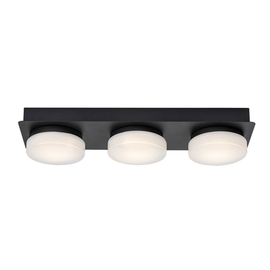 Rabalux - LED Stropné kúpeľňové svietidlo 3xLED/6W/230V IP44 čierna