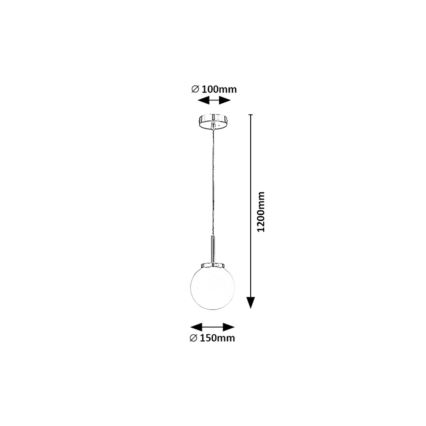 Rabalux - Kúpeľňový luster na lanku 1xE14/40W/230V IP44 lesklý chróm