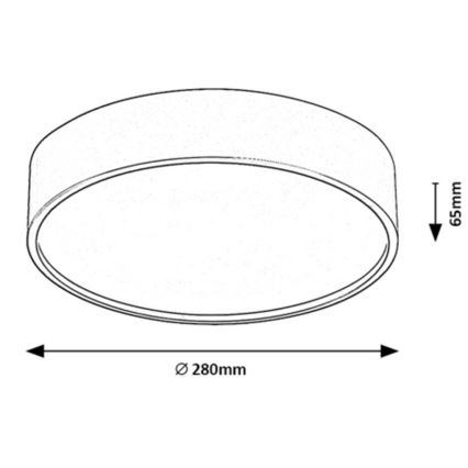 Rabalux - LED Stropné svietidlo LED/18W/230V IP44 4000K pr. 28 cm čierna