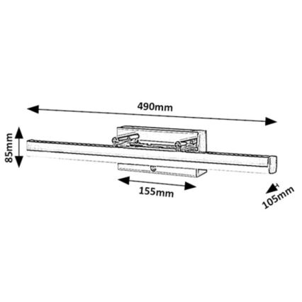 Rabalux - LED Stmievateľné dotykové osvetlenie zrcadla LED/13W/230V IP44 3000/4000/6000K 49 cm