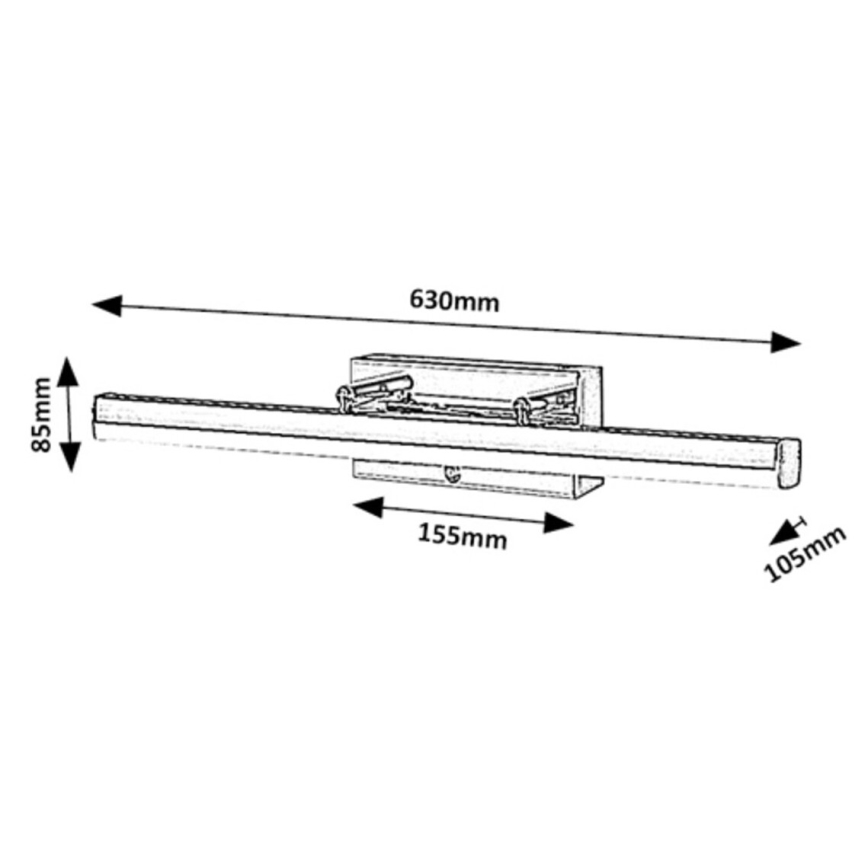Rabalux - LED Stmievateľné dotykové osvetlenie zrcadla LED/20W/230V IP44 3000/4000/6000K 63 cm